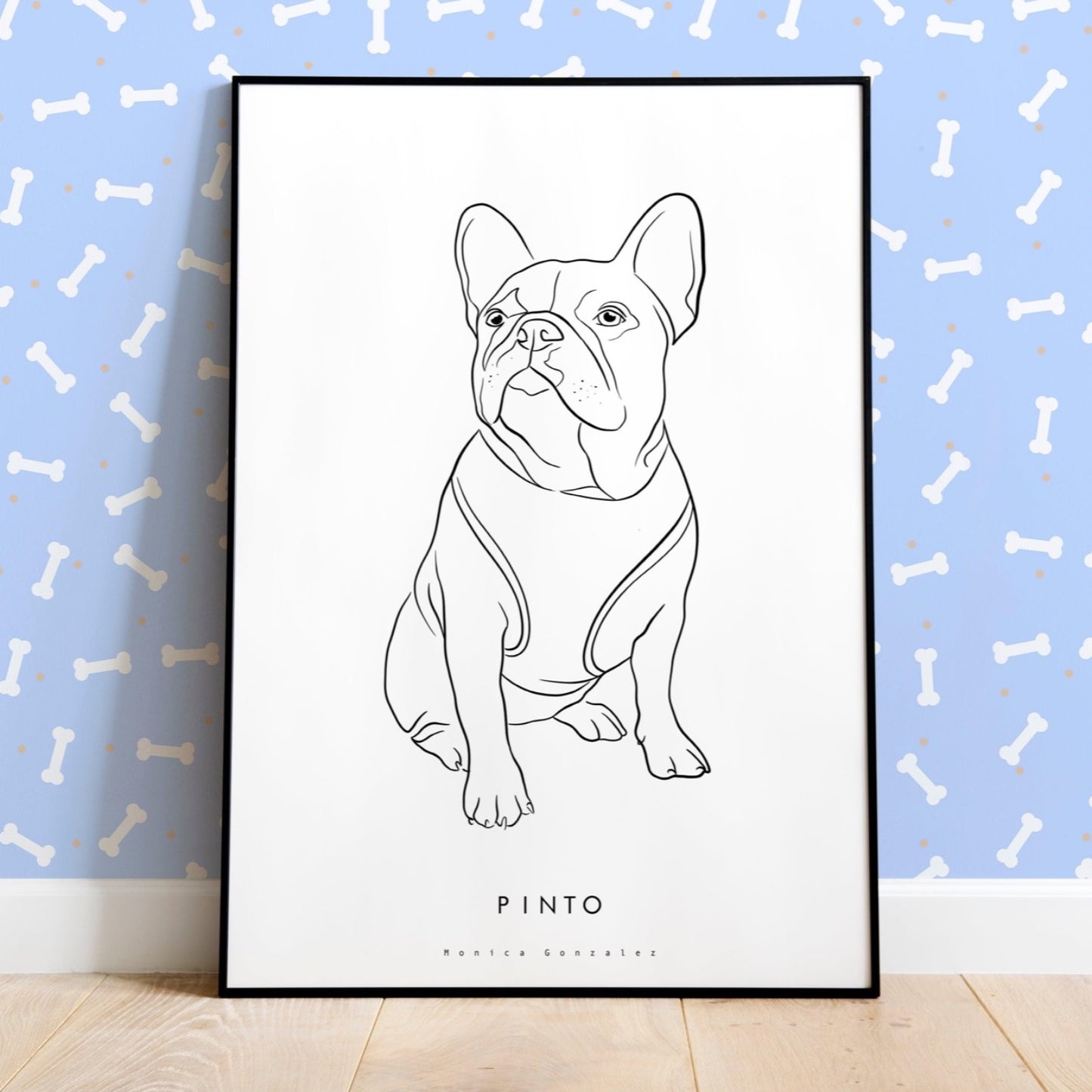 CUSTOM PET PORTRAIT - Detailed line drawing - MonicagonzalezArt