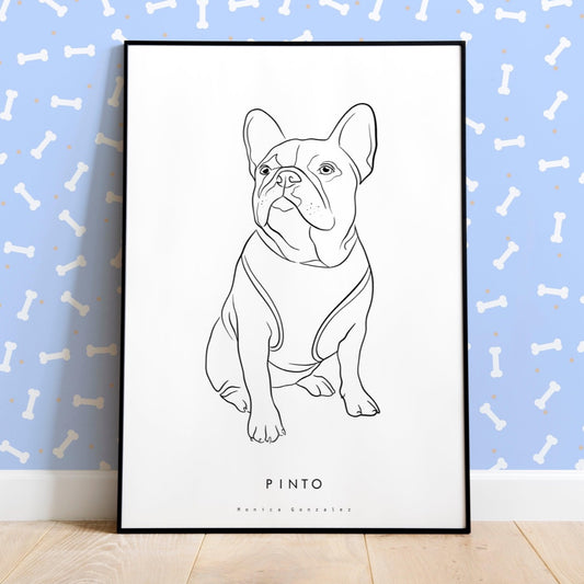 CUSTOM PET PORTRAIT - Detailed line drawing - MonicagonzalezArt