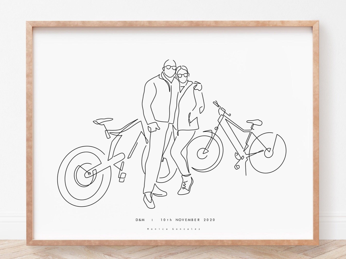 CUSTOM LINE PORTRAIT, Personalized line drawing from photo, Faceless line illustration, Custom family illustration, Personalized gift - MonicagonzalezArt
