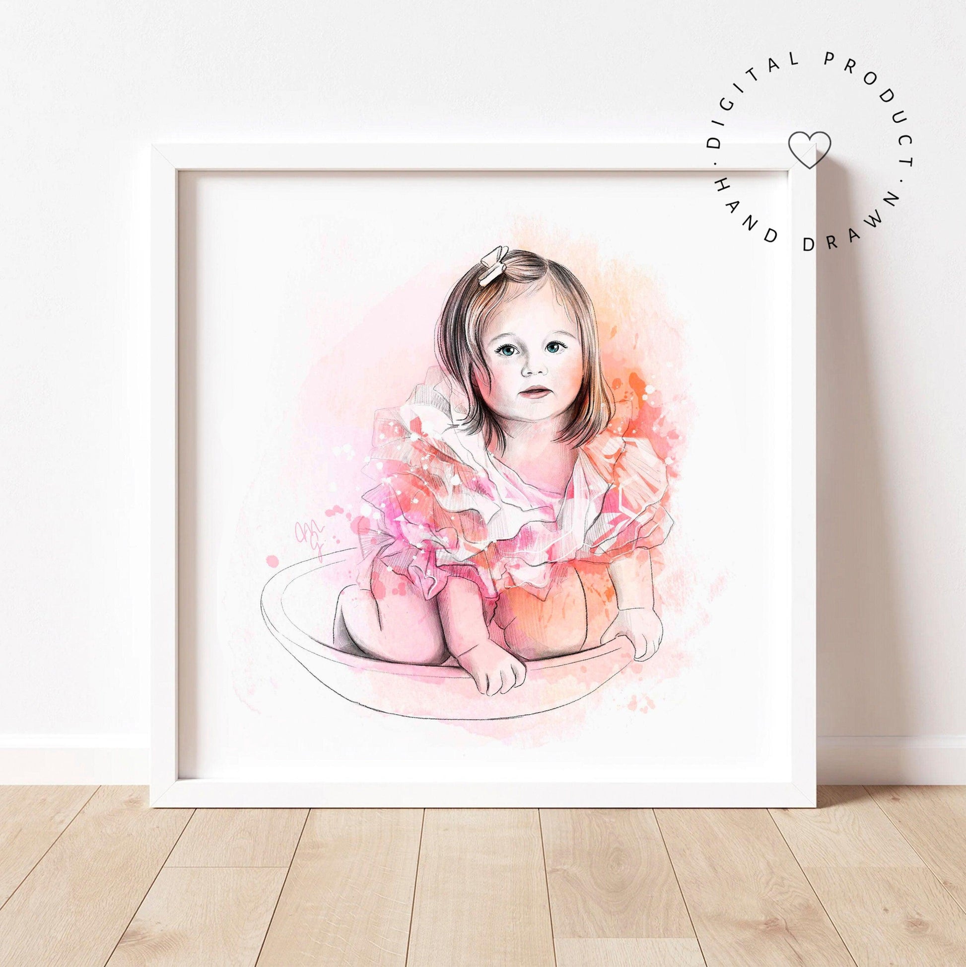 CUSTOM COUPLE PORTRAIT drawing, Watercolor portrait from photo, Custom couple portrait, Paper anniversary gift, Hand drawn portrait - MonicagonzalezArt