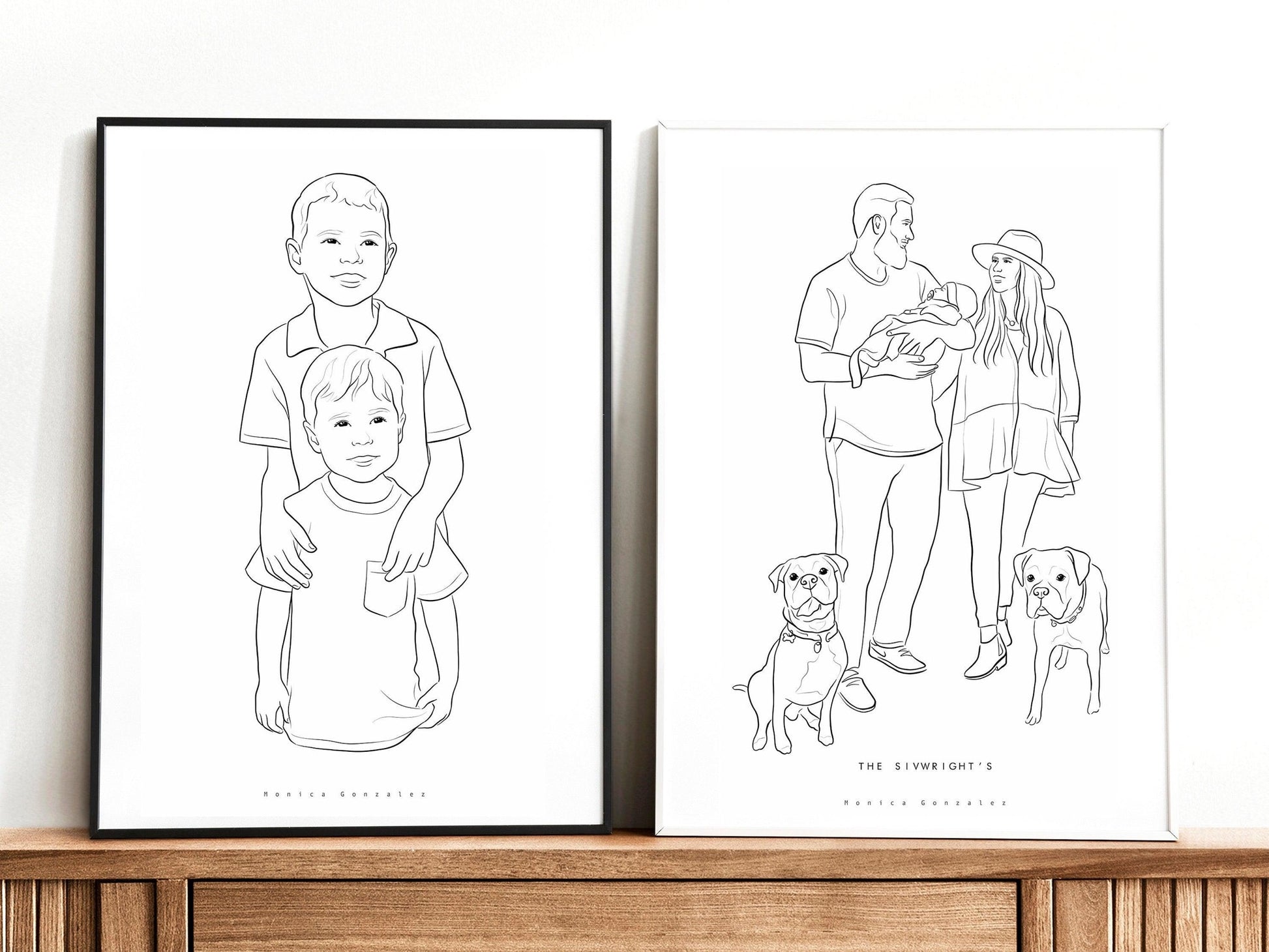 CUSTOM DETAILED LINE DRAWING - MonicagonzalezArt