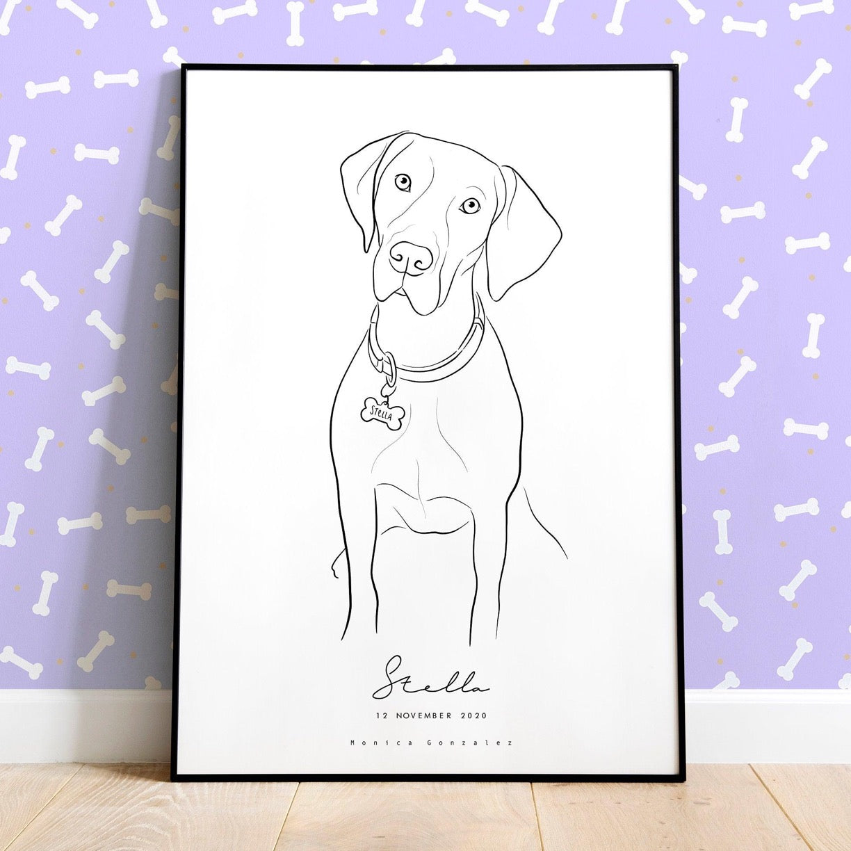 CUSTOM PET PORTRAIT - Detailed line drawing - MonicagonzalezArt