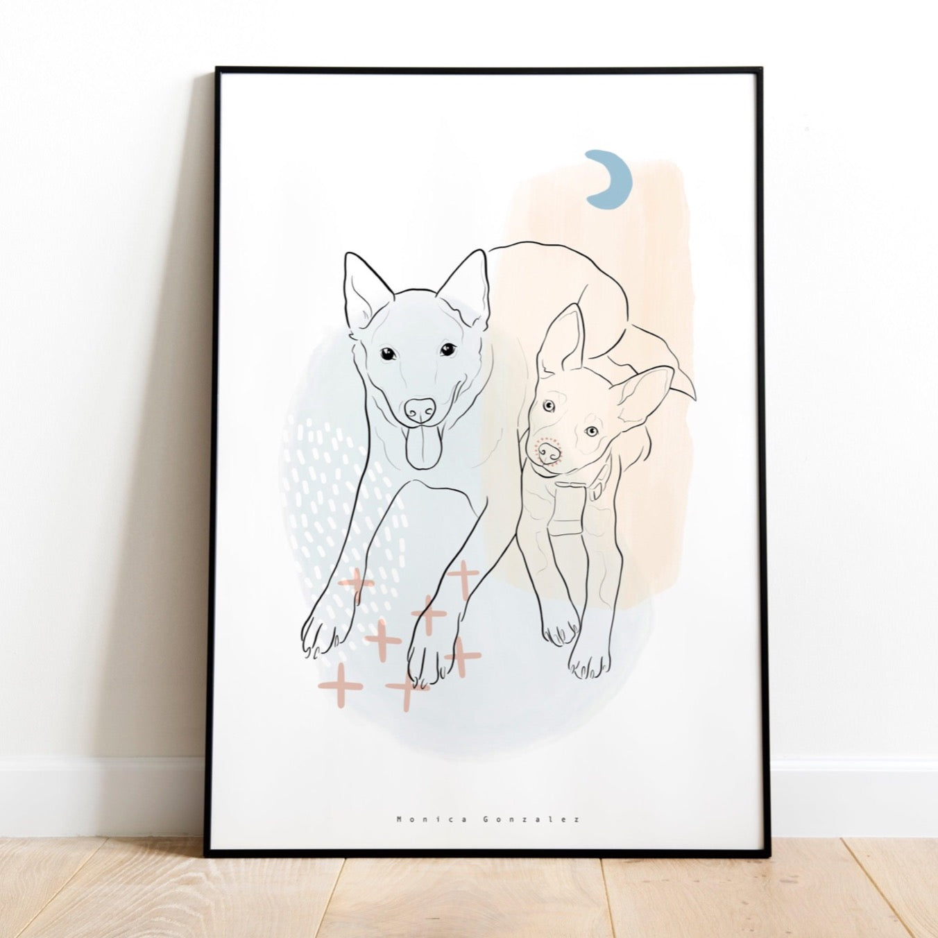 CUSTOM PET PORTRAIT - Detailed line drawing - MonicagonzalezArt