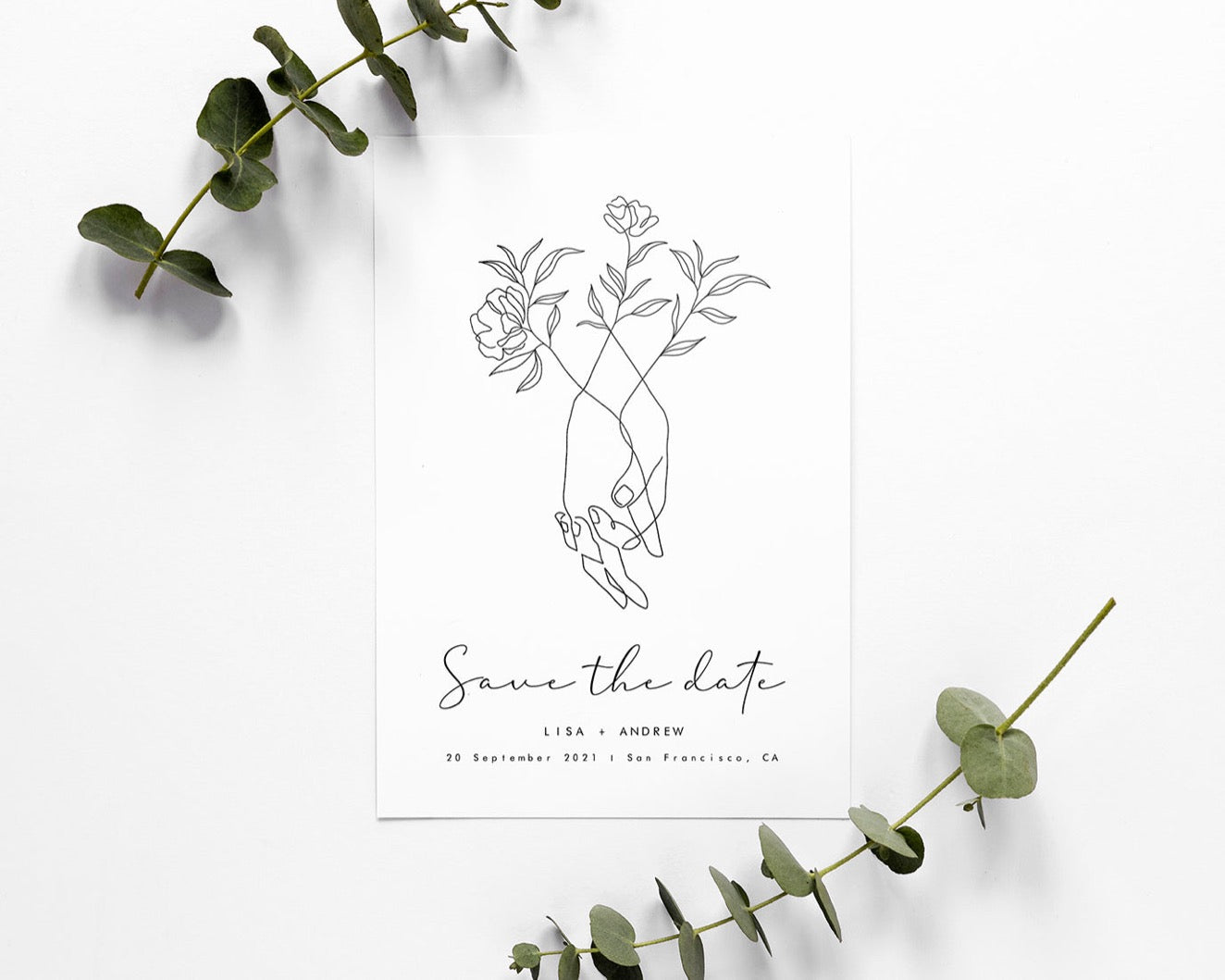 Minimalist Save the date design