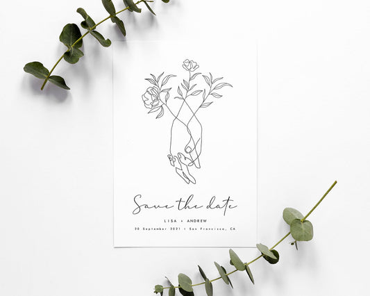 Minimalist Save the date design